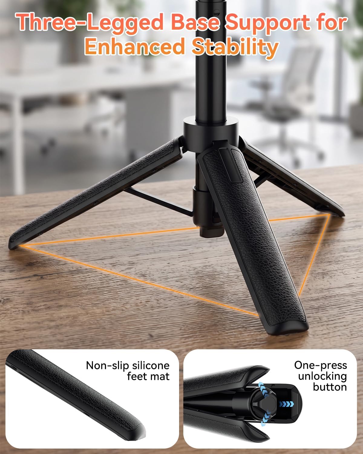 Soporte de viaje portátil actualizado para monitor/iPad/mesa/iPhone