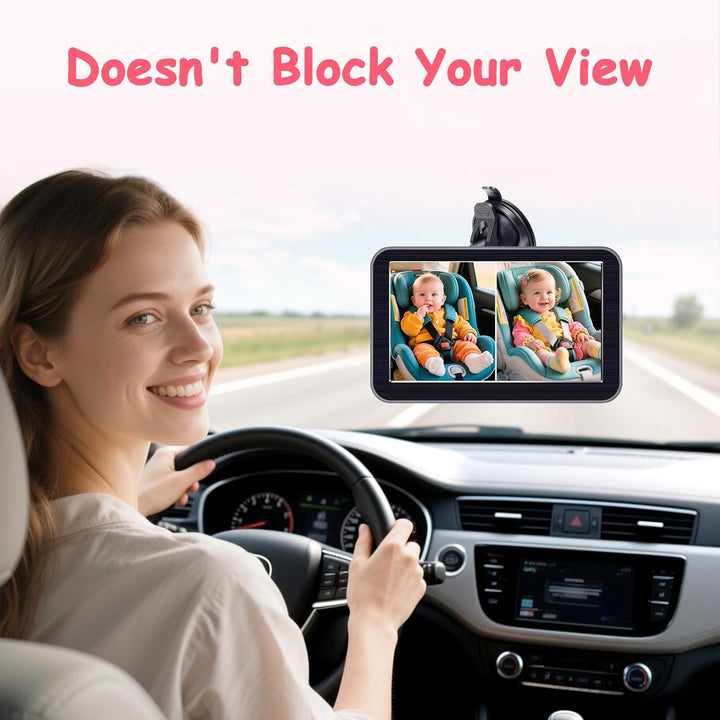 Grabación de cámara de coche para bebés para 2 niños HD