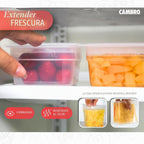 Cambro - Recipientes de almacenamiento de alimentos con tapas, translúcidos (seguros para microondas y sin BPA), contenedor de almacenamiento de alimentos de 16 y 32 onzas (juego de 20 piezas)
