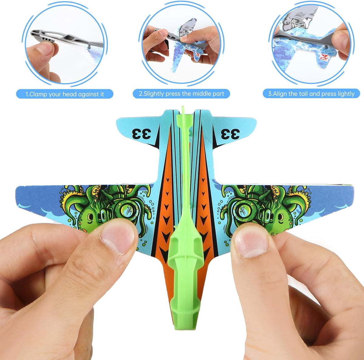 Manmel Paquete de 12 lanzadores de aviones para niños 2