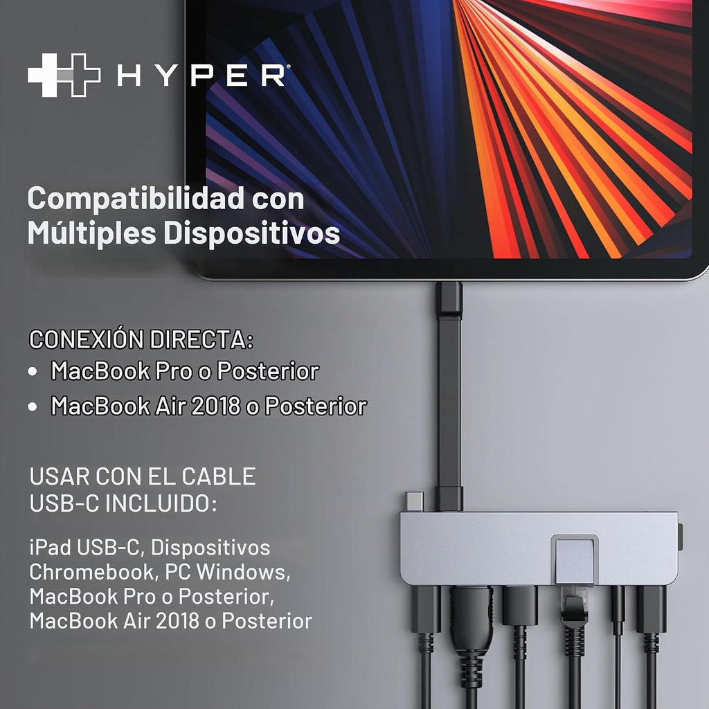 Hyper, HD575-SIL, hub USB 4