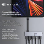 Hyper, HD575-SIL, hub USB 4