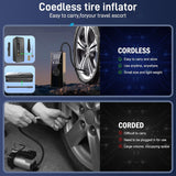 TECBOT Inflador de neumáticos, compresor de aire portátil, 20000 mA...