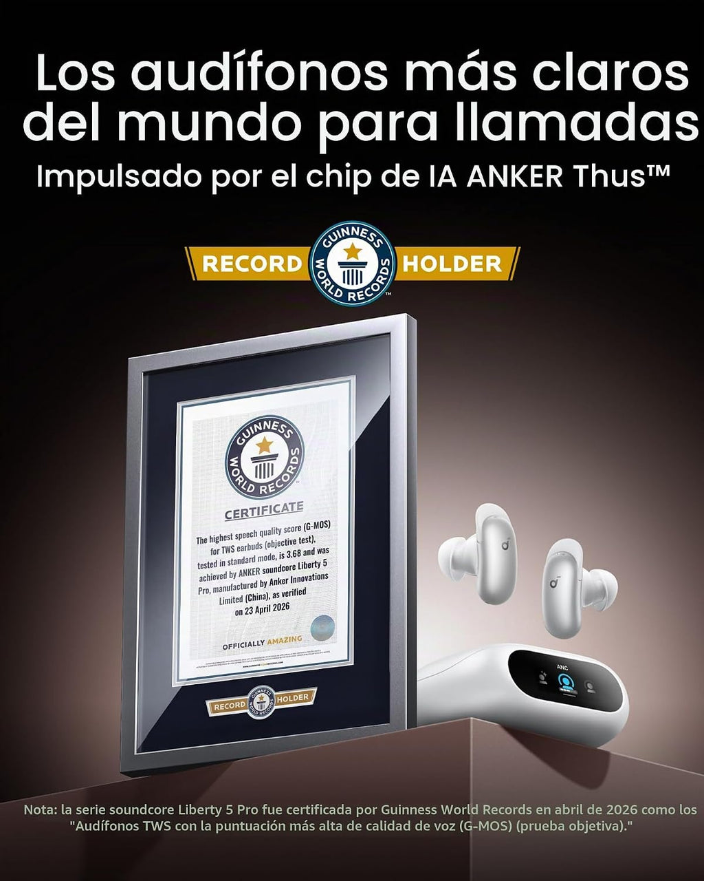 Soundcore Liberty 5 Pro by Anker Auriculares inalámbricos con cancelación
