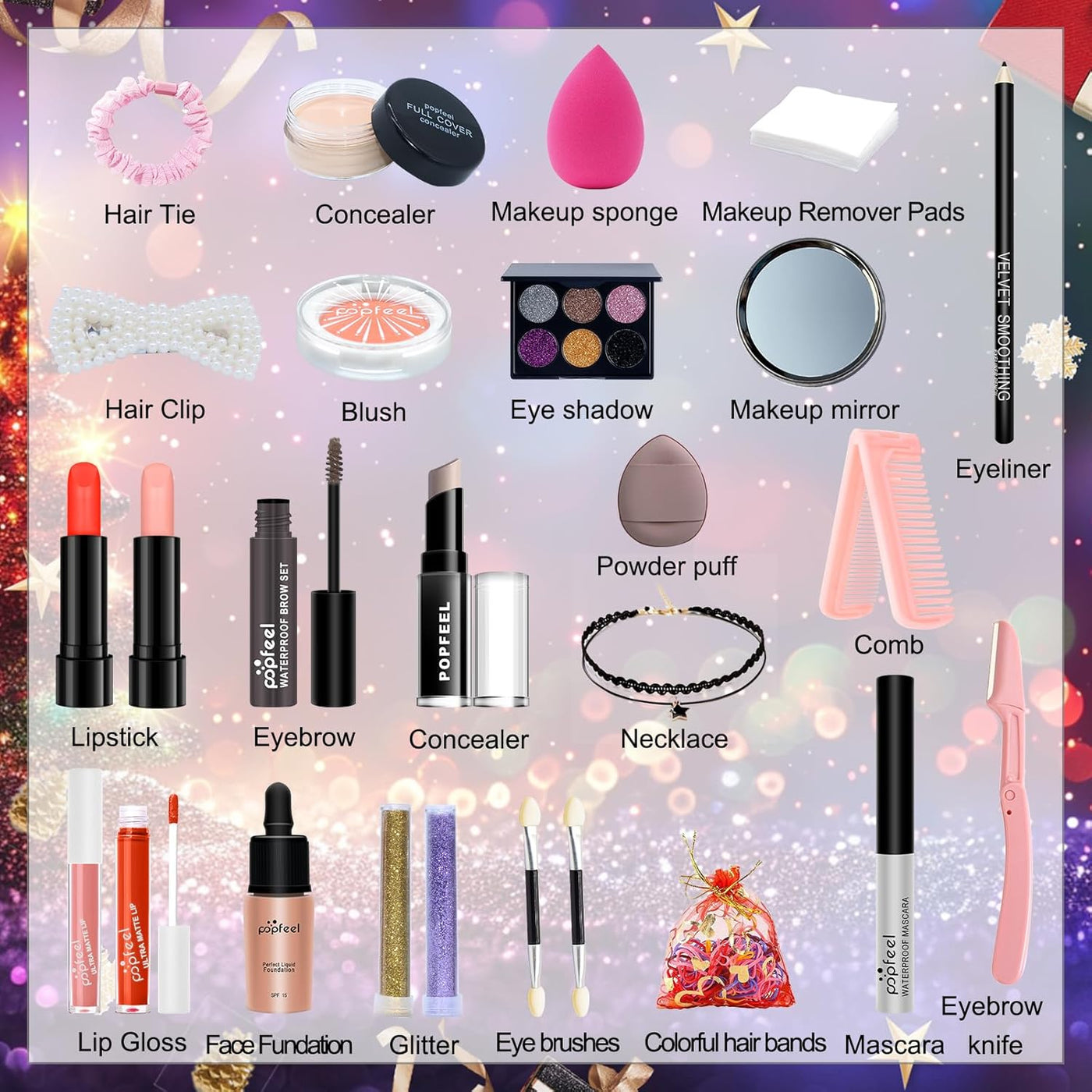 Calendario de Adviento de maquillaje 2025 para adolescentes y niñas...
