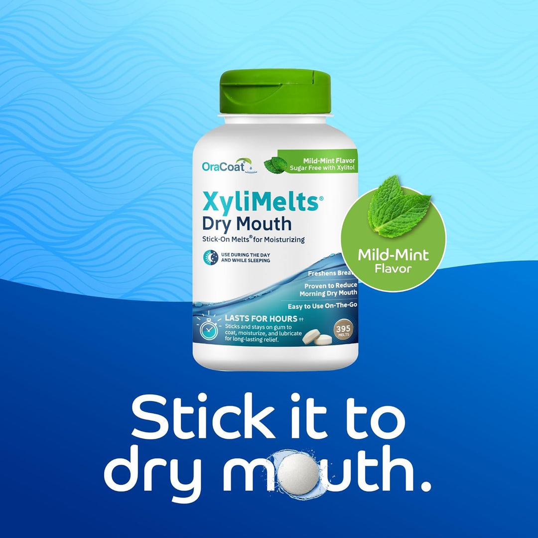 Oracoat XyliMelts para la boca seca de noche o día - Discos adhesiv...