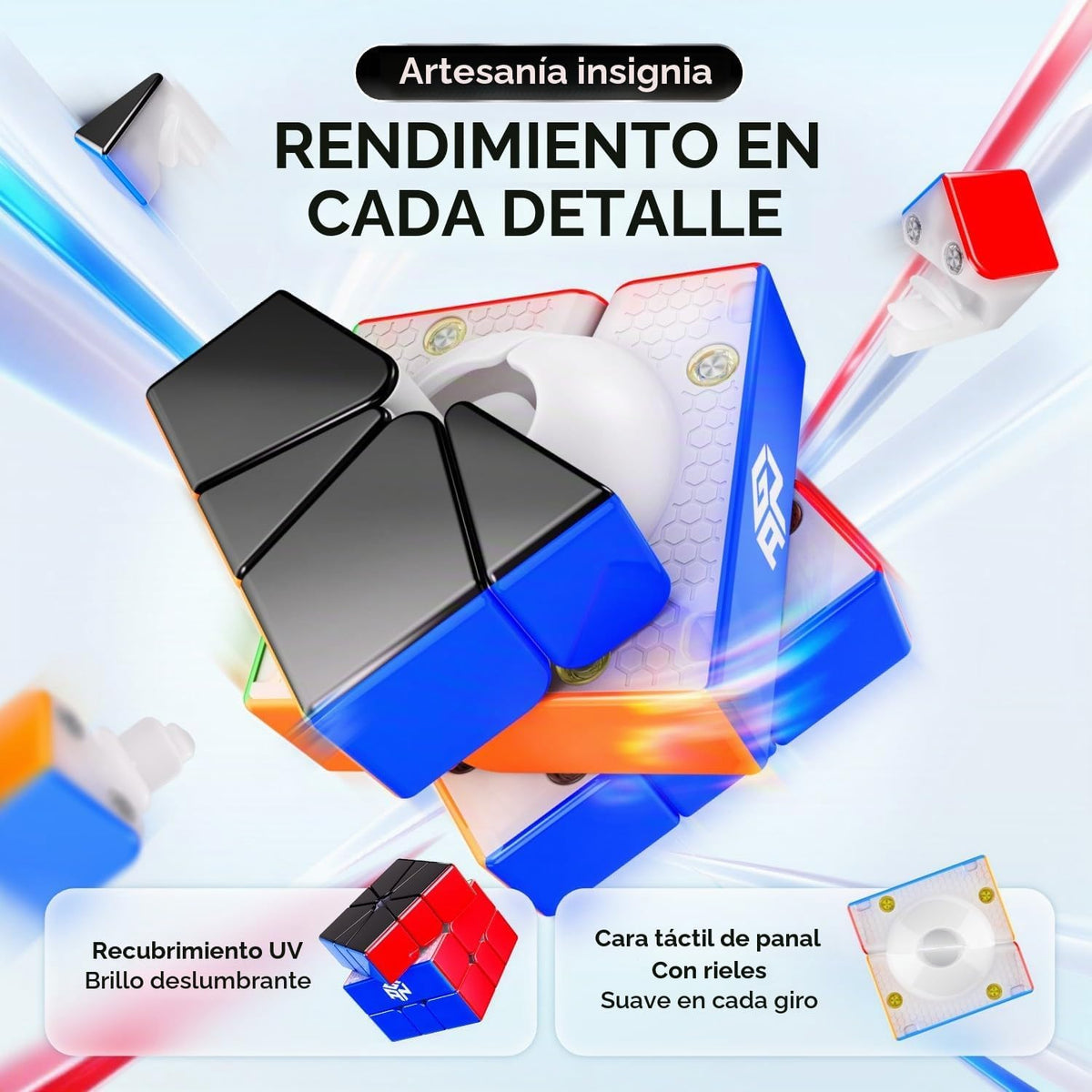 GAN Square-1 negro Top UV Maglev Magnetic Speed Cube Shape Shifting Puzzle