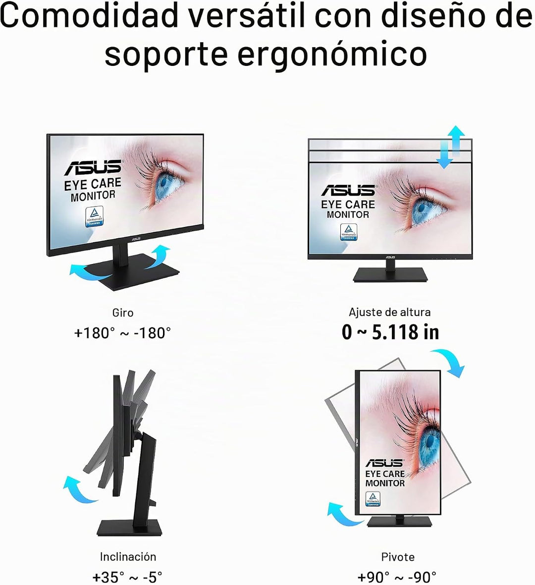 ASUS Monitor 1080P de 24 pulgadas (VA24DQSB) - Full HD, IPS, 75 Hz,...
