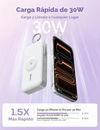 RORRY CharmGo Cargador portátil 3 en 1 iPhone Power Bank para Apple, Negro