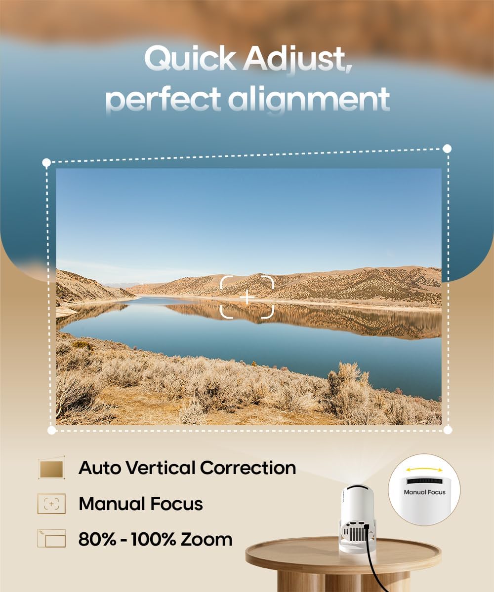 Mini proyector con Wifi 6 y Bluetooth5.4, proyector portátil 4K, pr...