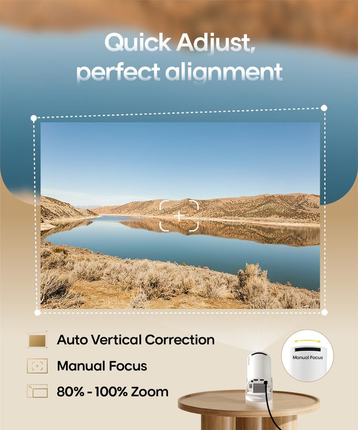 Mini proyector con Wifi 6 y Bluetooth5.4, proyector portátil 4K, pr...