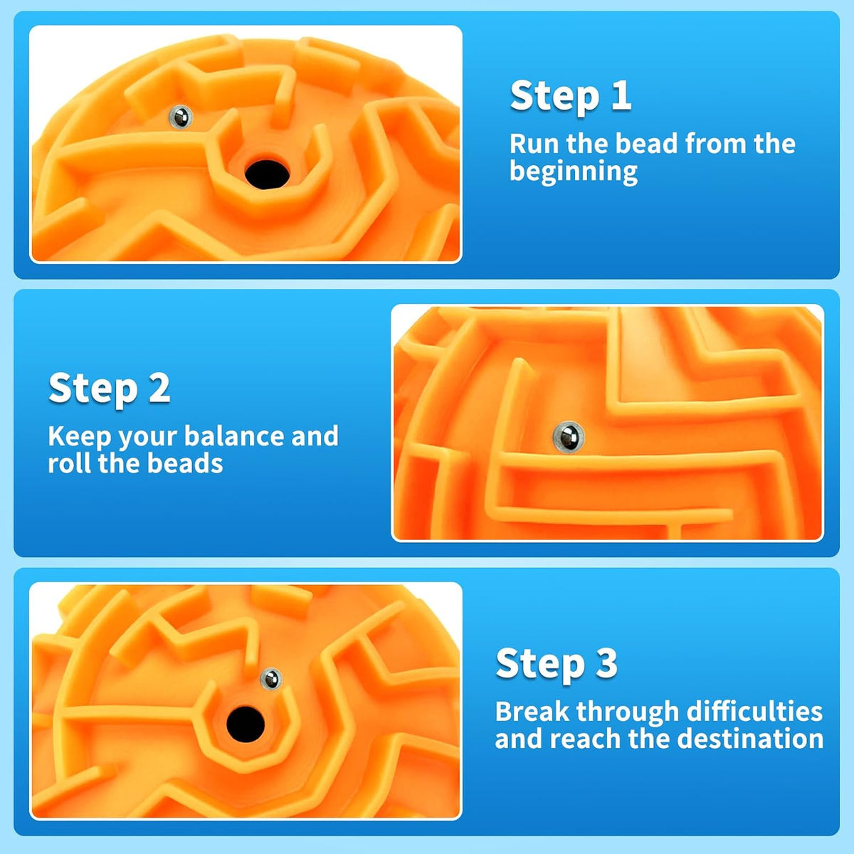 Paquete de 4 rompecabezas 3D de bola de laberinto, juego de rompecabezas