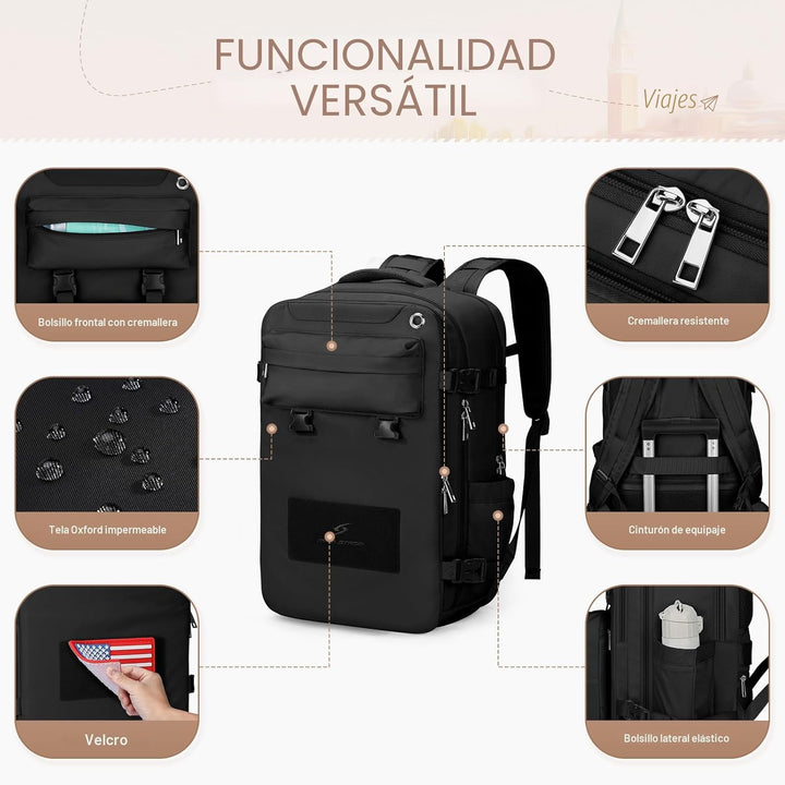 Maelstrom - Mochila de viaje para mujeres y hombres, 35L, mochila p...
