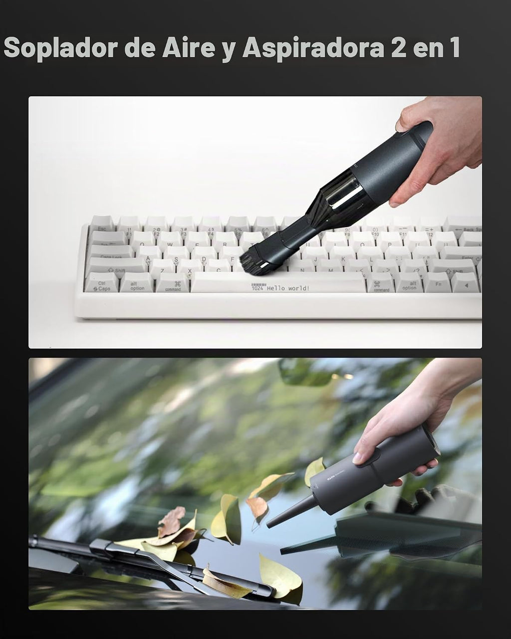 HOTO Handheld Desk Vacuum Cordless, Small Vacuum Cleaner, 15000Pa