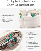 BAGSMART - Bolso de mano hinchado para mujer, bolso de trabajo ligero