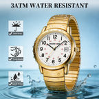 GOLDEN HOUR Relojes para Hombre de Lectura Fácil, Estilo Casual para Vestir