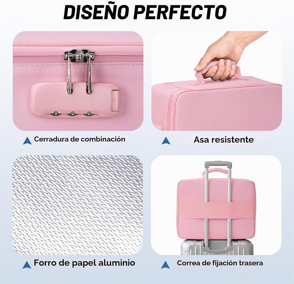 BALEINE Caja de documentos ignífuga con cerradura, bolsa de documentos ignífuga portátil impermeable, cajas de archivos ignífugas para documentos, caja organizadora de archivos para papeleo importante