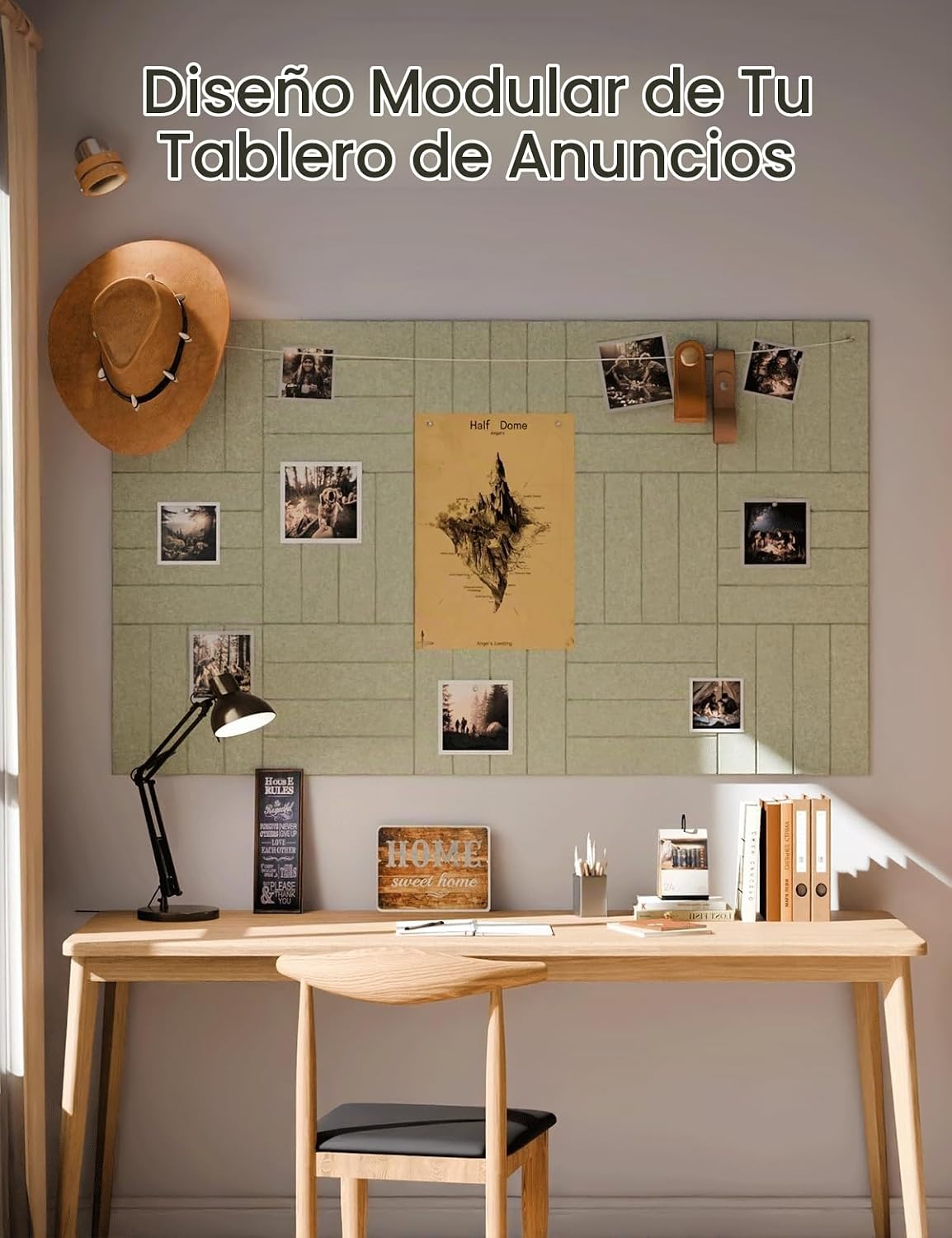 Tablero de anuncios de fieltro y tablero de corcho alternativo 48