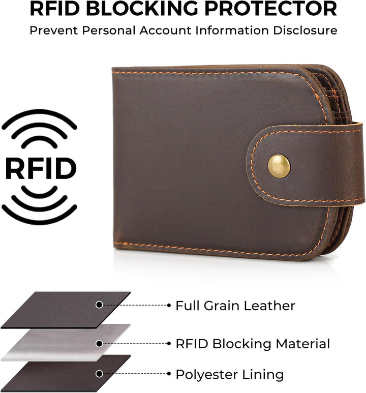 Cartera Polare delgada curva para bolsillo frontal con bloqueo RFID...