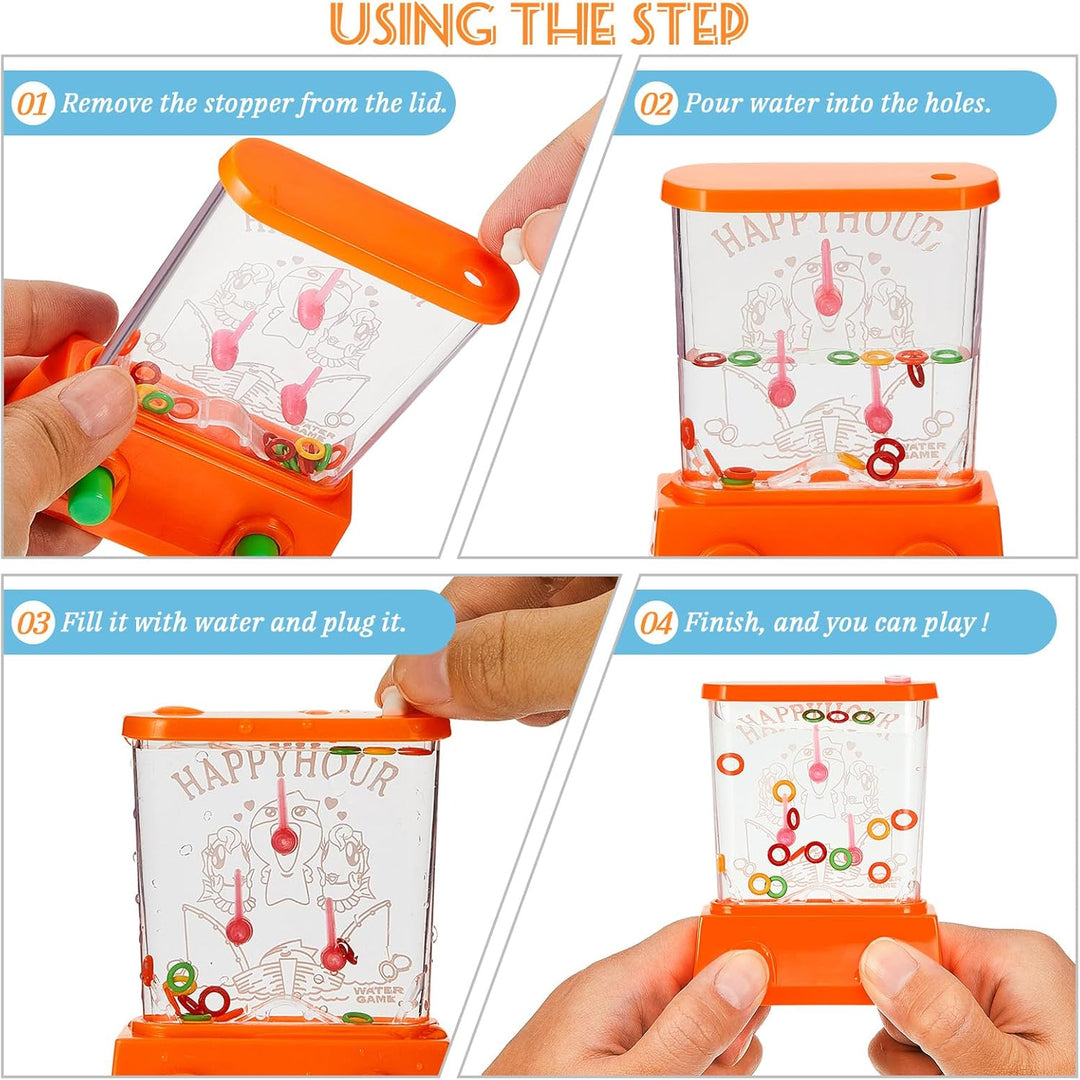 Zhanmai 16 piezas de juegos de agua de mano, mini arcada de peces d...