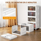 Wise Oannes Closet Organizers y storage con Wheels, 23QT blanco