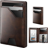 typecase Cartera de cuero para hombre Tarjetero, Marrón profundo, M...