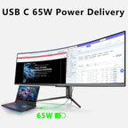 INNOCN Monitor curvo ultra ancho de 49 pulgadas 3840 x 1080P 144Hz,...