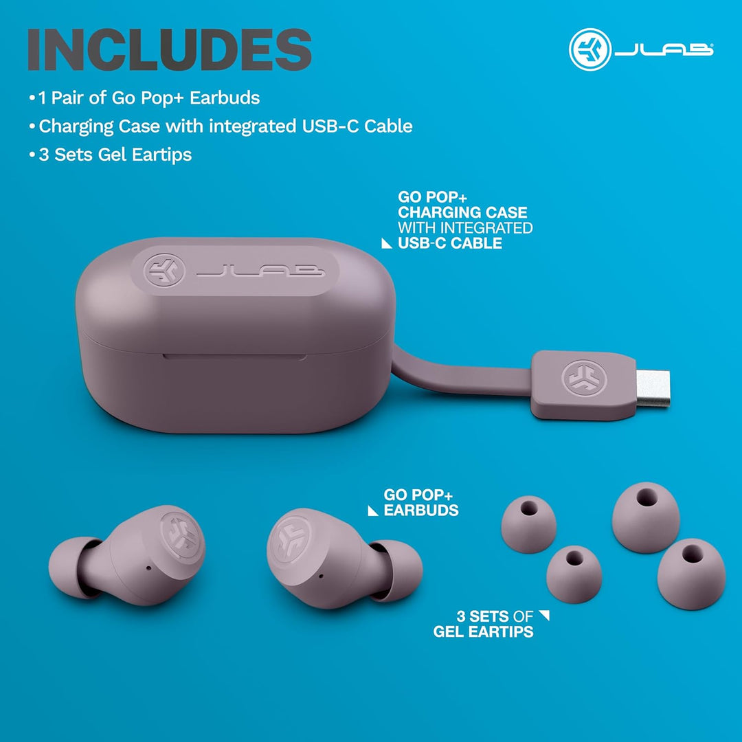 JLab Go Air Pop+ Auriculares True Wireless, Auriculares Intraaurale...