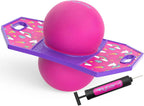 Flybar Pogo - Pelota de truco para niños, tabla de rebote de equilibrio con cubierta antideslizante, bomba incluida, juguetes para interiores y exteriores para niños y niñas, forma divertida de