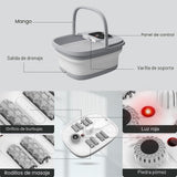 HOSPAN Spa de pies plegable con calor, burbujas, luz roja y control...