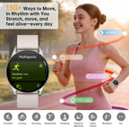 Reloj inteligente para mujeres y hombres, rastreador de actividad AMOLED de 1.614 in para Android iPhone con pantalla siempre encendida, más de 150 deportes, contador de calorías y pasos, monitor de sueño, responder/hacer llamadas (luz de estrellas)