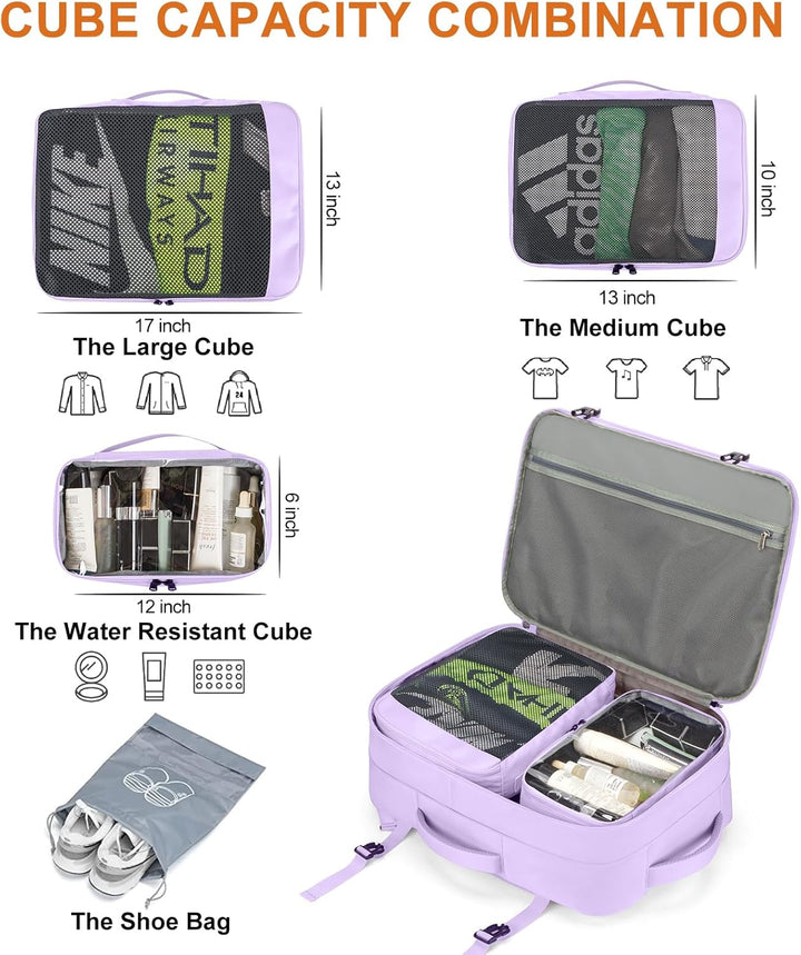 Lumesner Mochilas de viaje de mano, extra grandes de 40 litros apro...
