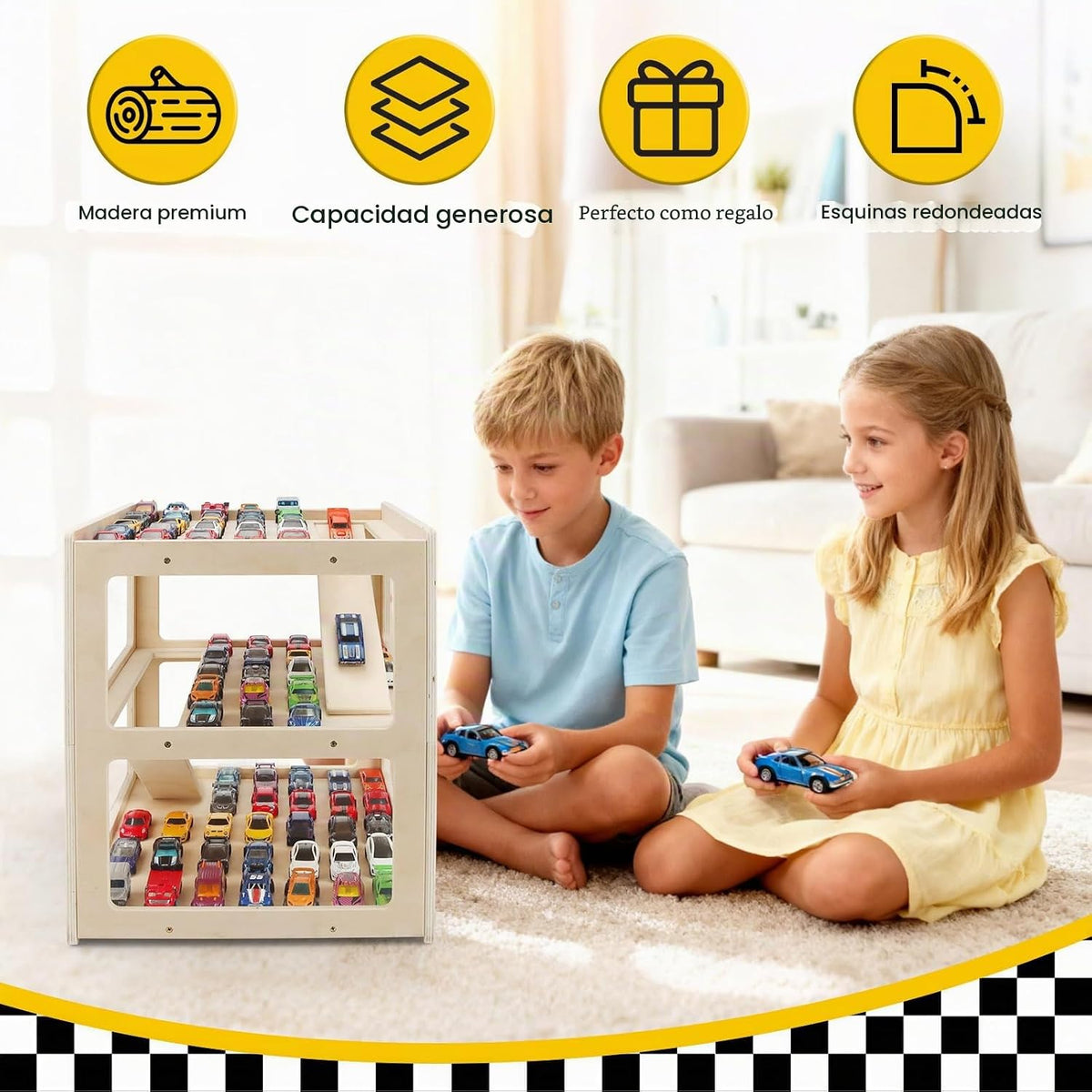 Vitrina para autos Hot Wheels Garage y Matchbox, 1/64 escala de juguete fundido a presión, estuche de almacenamiento para ruedas calientes, estacionamiento, garaje, diorama, juguete, rampa de aparcamiento