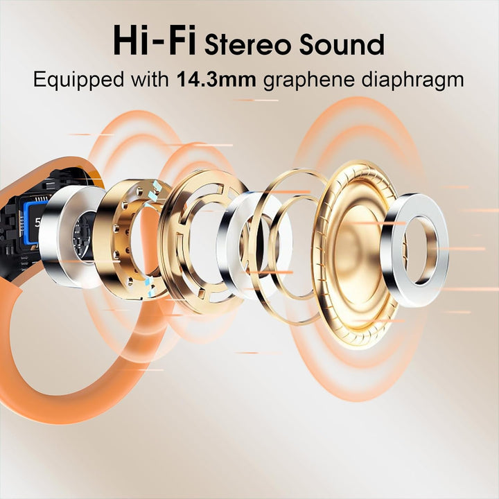 Auriculares inalámbricos 75 horas Bluetooth 5.4 para deportes, auri...