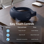 Philips Masajeador de ojos, máscara de ojos térmica para migrañas con música, masajeador inteligente de migraña que reduce los ojos secos y mejora el sueño