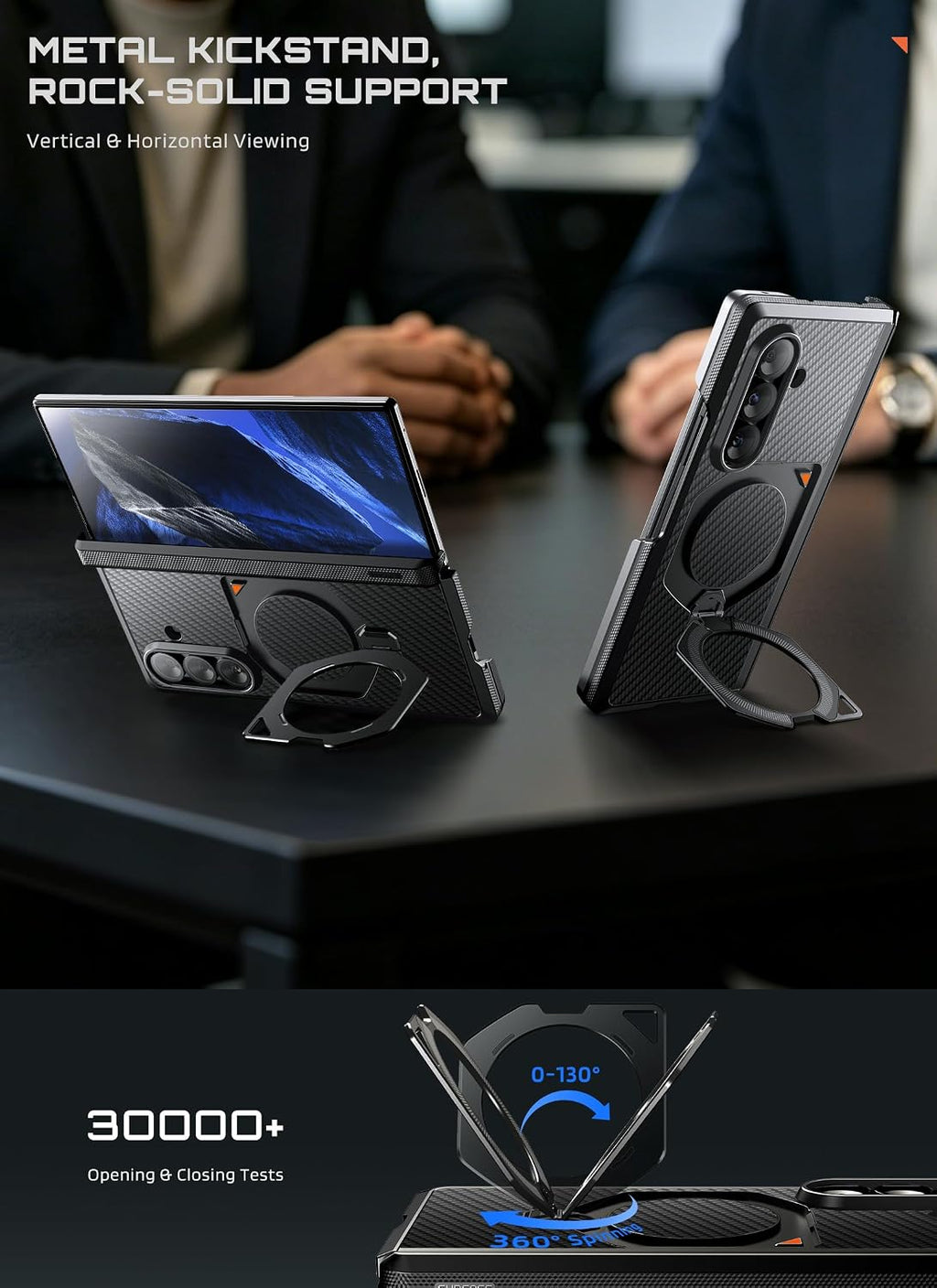 SUPCASE para Samsung Galaxy Z Fold 8 Ultra/Z Fold 7 Case, Aramid negro