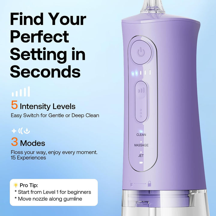 Bitvae Water - Púas de dientes dentales con hilo dental, limpiador...