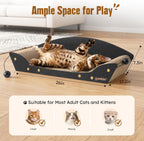 Cama rascador de cartón para gatos de interior de 26 pulgadas, 1