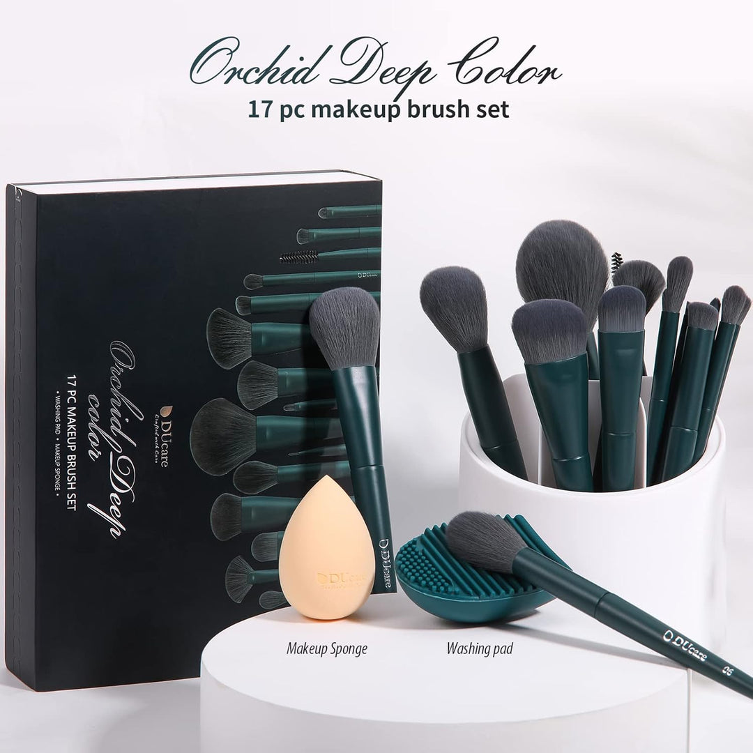 DUcare Juego de regalo de maquillaje, 19 piezas, 17 brochas de maqu...