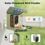 Alimentador de pájaros inteligente con energía solar con cámara 2