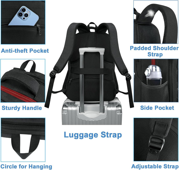MATEIN Mochila para hombre con lonchera, resistente mochila acolcha...