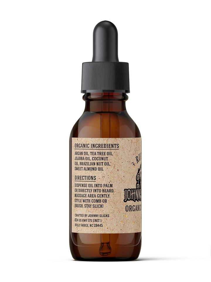 Johnny Slicks Aceite orgánico para barba | Hidrata, reduce la piel...