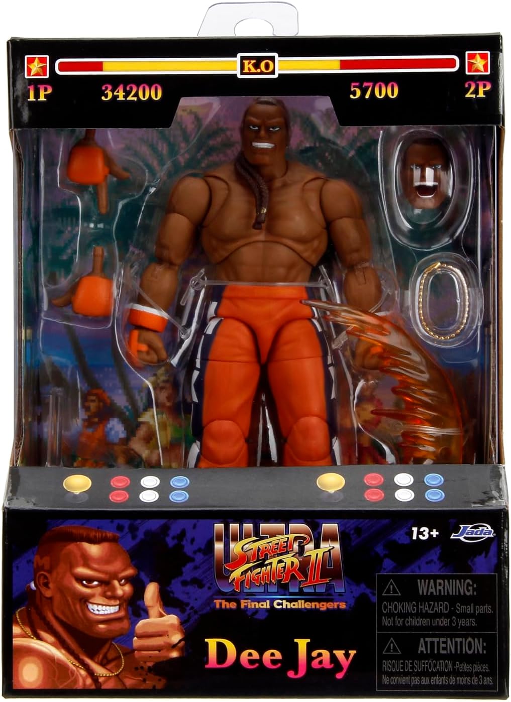 Jada Toys - Figura de acción de Street Fighter II Dee Jay Wave 3 -...