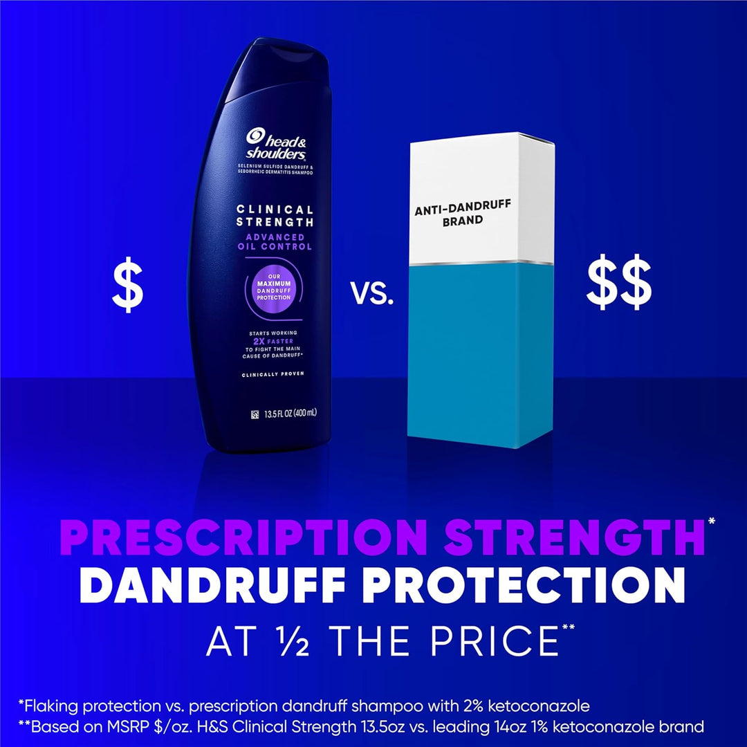 Head &amp; Shoulders Champú anticaspa, paquete doble de control de...