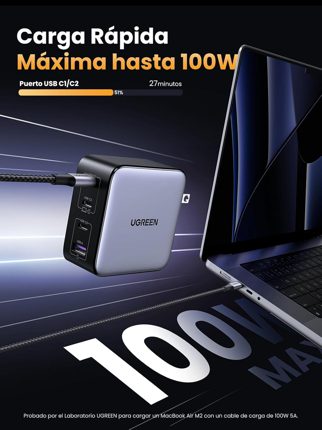 UGREEN Paquete de batería externa con cargador USB C de 100 W para...
