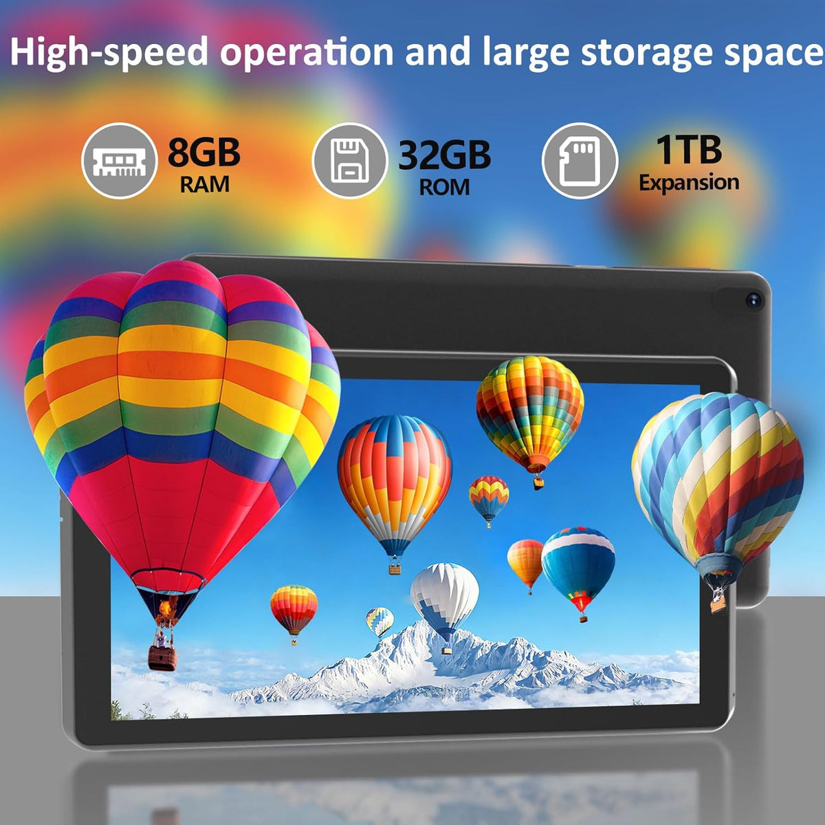 BYANDBY Tablet 7 pulgadas, tabletas Android 15.0, con funda a prueba, Negro