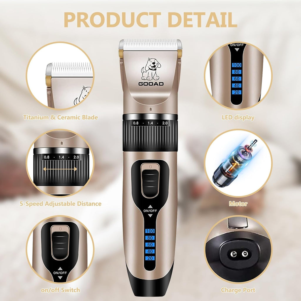 Kit de aseo para cortar perros y recortador de patas para cabello y