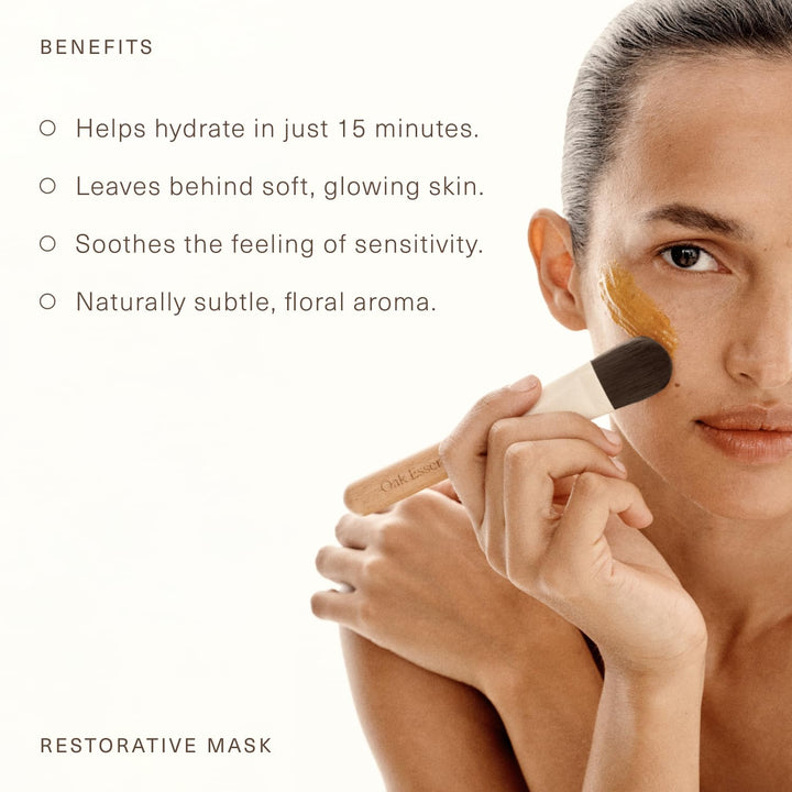 Oak Essentials Mascarilla restauradora, mascarilla facial de miel o...