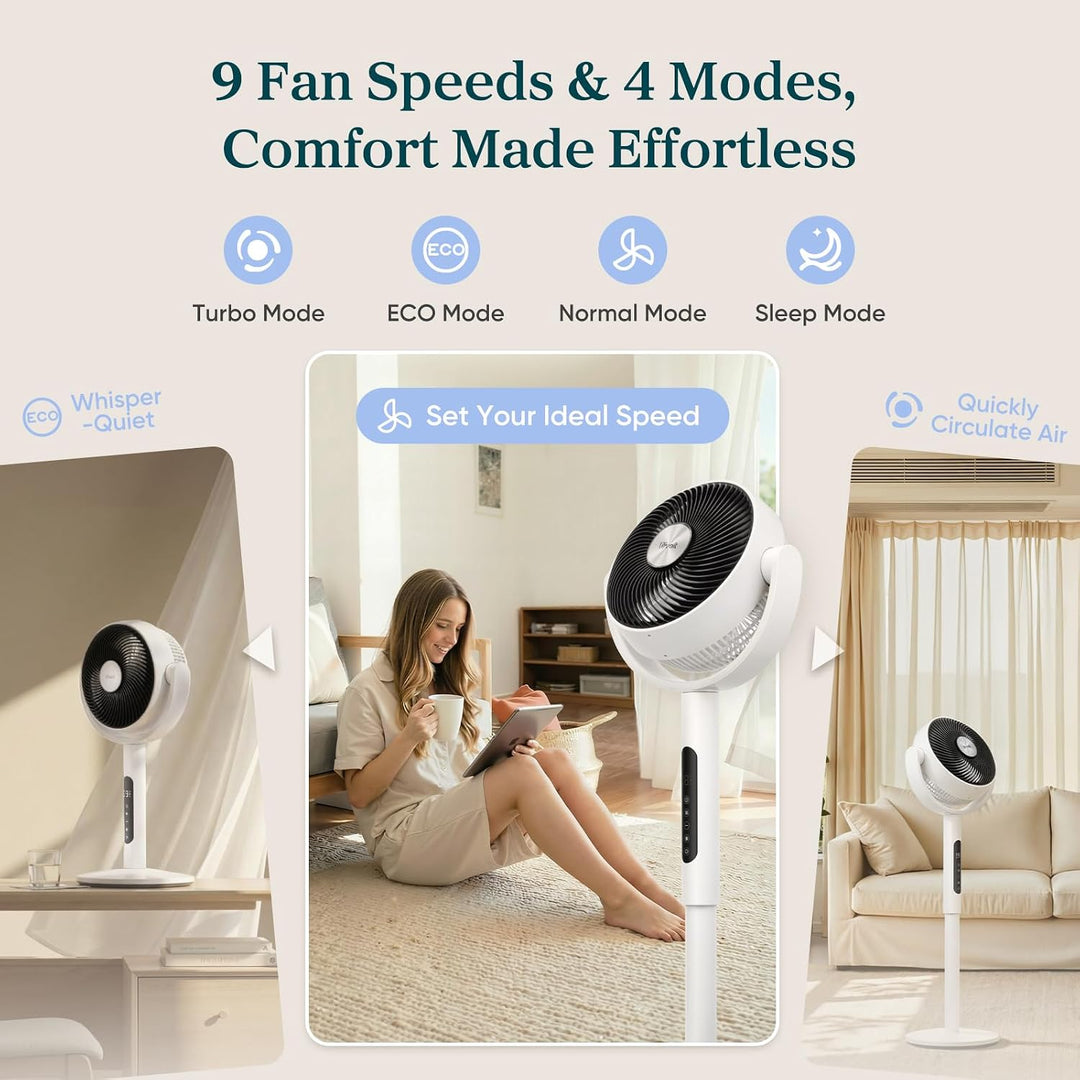 Levoit - Ventilador de pie para dormitorio, ventilador oscilante de...