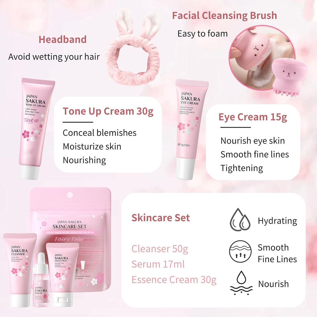 Set de cuidado de piel Sakura de Japón para adolescentes - Evolviqu...